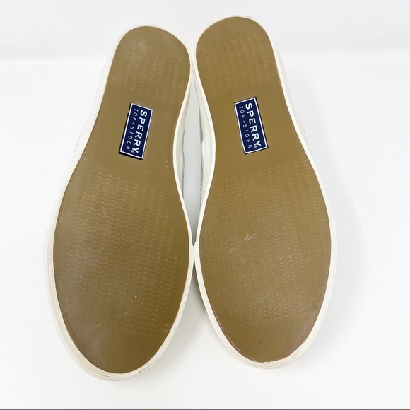 SPERRY Top Sider Silver Metallic Slip on Loafer 8 - Picture 8 of 9